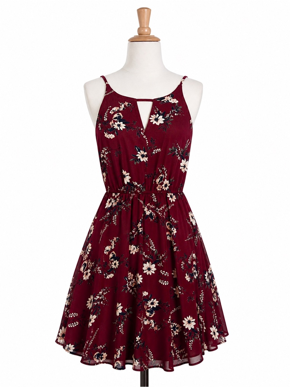 Miami Purple Floral Dress Women’s Medium Sleeveless Fit & Flare Mini Dress
